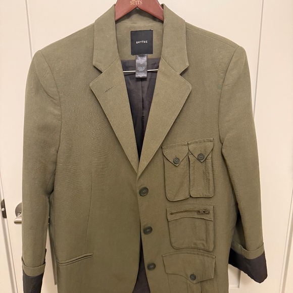 SMYTHE OLIVE GREEN UTILITY BLAZER! - Picture 1 of 3